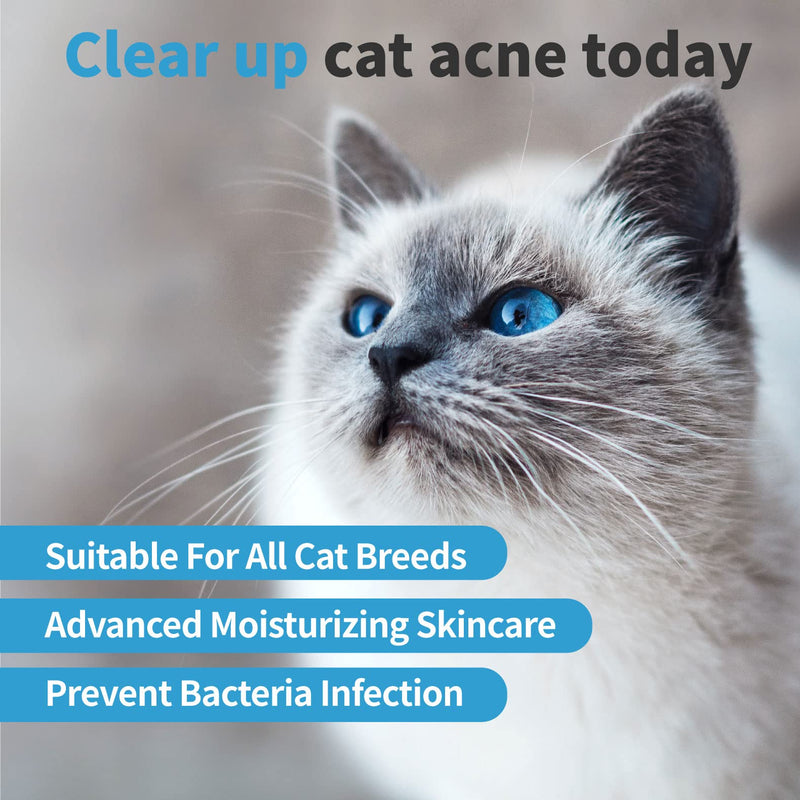 Mooncat Cats & Kittens Acne Cleanse Lotion | First Cuztomized Cat Acne Treatment | Pionner in Cat Care Stuff | Concentrated Solution For Cat Chin & Tail | Best Prevention for Cats Acne -5 fl oz(150ml) - PawsPlanet Australia