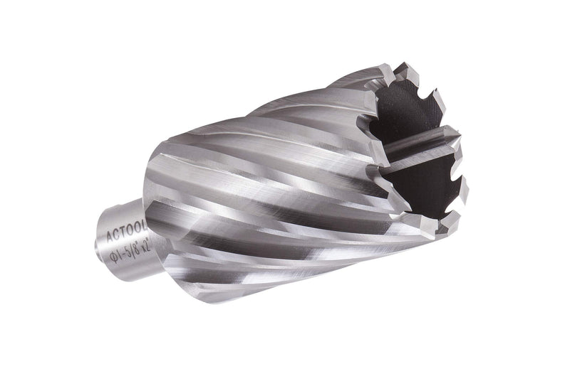 ACTOOL 1-5/8" Diameter × 2" Depth of Cut HSS ANNULAR Cutter with 3/4'' Weldon Shank 1-5/8'' x 2''