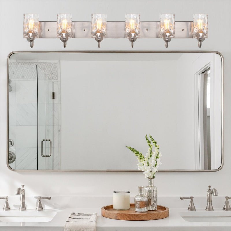 Kira Home Armada II 7" Glass Shades, Clear Hammered Replacement Glass, 1-5/8" Fitter Opening for Threaded Medium Base Socket, 7" x 4", 3-Pack Hammered Glass 4 x 6.5