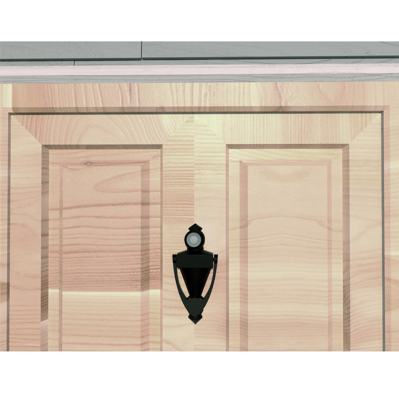 Elegant 5 Inch Matte Black Door Knocker with 180 Degree Peephole - Perfect for Front Door Security - Includes Door Viewer Peephole and Door Knockers for Front Door