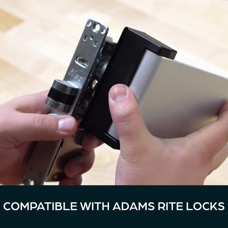 SUMMIT DOORWARE Mortise Deadlatch Lock | Adams Rite Style Door Lock Replacement Parts | Exterior Door Lock Set in Duronotic Finish - (31/32" Backset, LH) 31/32" Backset, LH