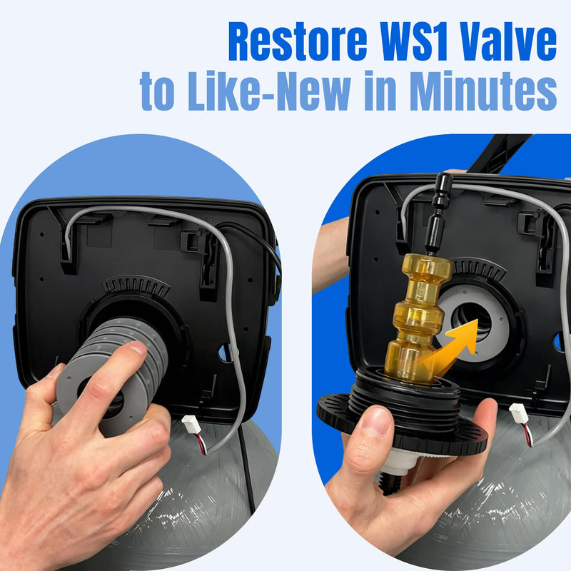 New Upgraded WS1 Water Softener Interior Rebuild Kit, Interior Repair Kit Bundle for Clack WS1 Series, Including Spacer Stack V3005, Regeneration Piston V3174 and Downflow Piston V3011
