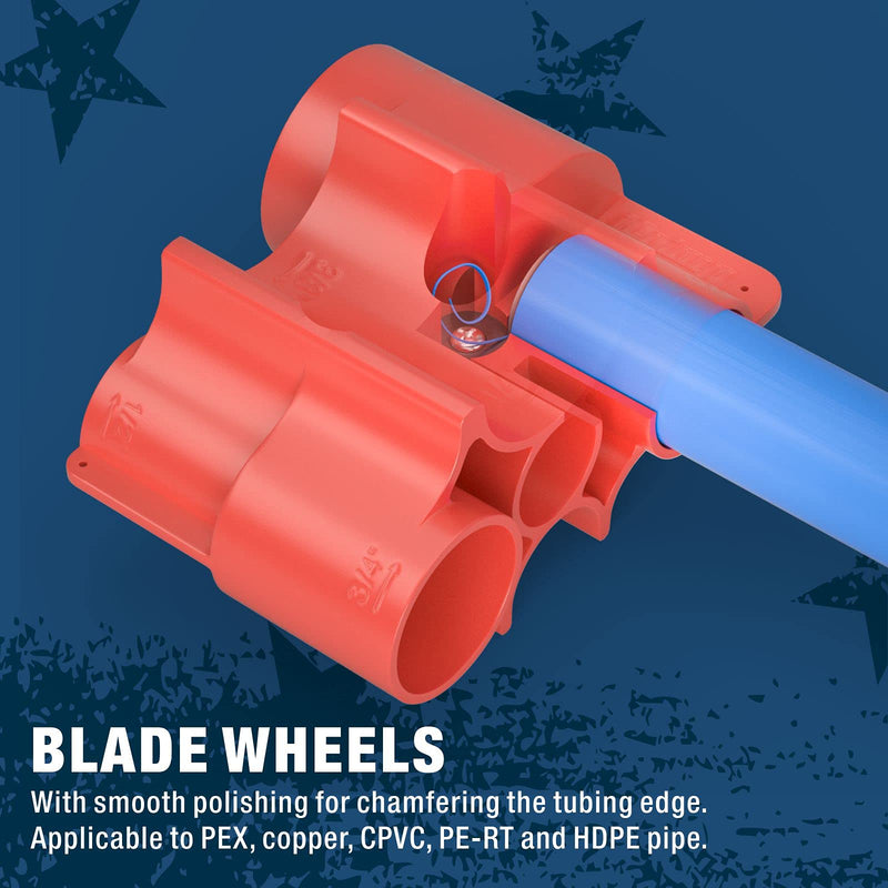 iCrimp Push-fit Fitting Deburr, Depth Gage and Disconnect Tool for PushFit Fittings, Push-To-Connect system, Multi-size combination 1/4 In.-1 in. CRQ03