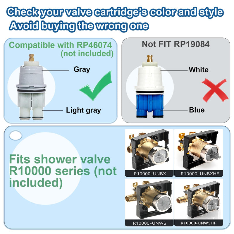 T14032-BL Shower Handle-Just Compatible with Delta Shower Trim Kit 14 Series, Just Compatible with Cartridge RP46074, Fits R10000 Series Valves (Cartridge/Valve Not Included), Matte Black Handle-Matte Black