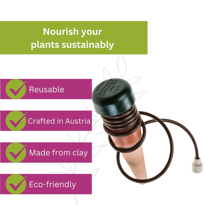Blumat Classic Plant Watering Stakes - Self Watering Planter Insert for Pots - Automatic Plant Waterer & Plant Accessories (15Pack)