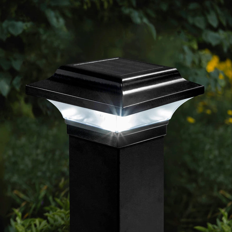 Classy Caps SL082B Imperial Outdoor Post Light- Fits 2" x 2", 2.25" x 2.25", 2.5" x 2.5" Posts, Black Powder Coated Aluminum CAP - NewNest Australia