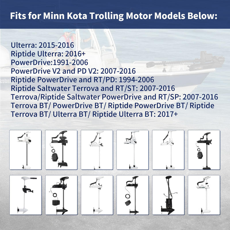 Acelane Trolling Motor Stabilizer Mount Support Compatible with Minn kota Terrova/Riptide Terrova/Ulterra/Riptide Ulterra/PowerDrive, with Installation Screws