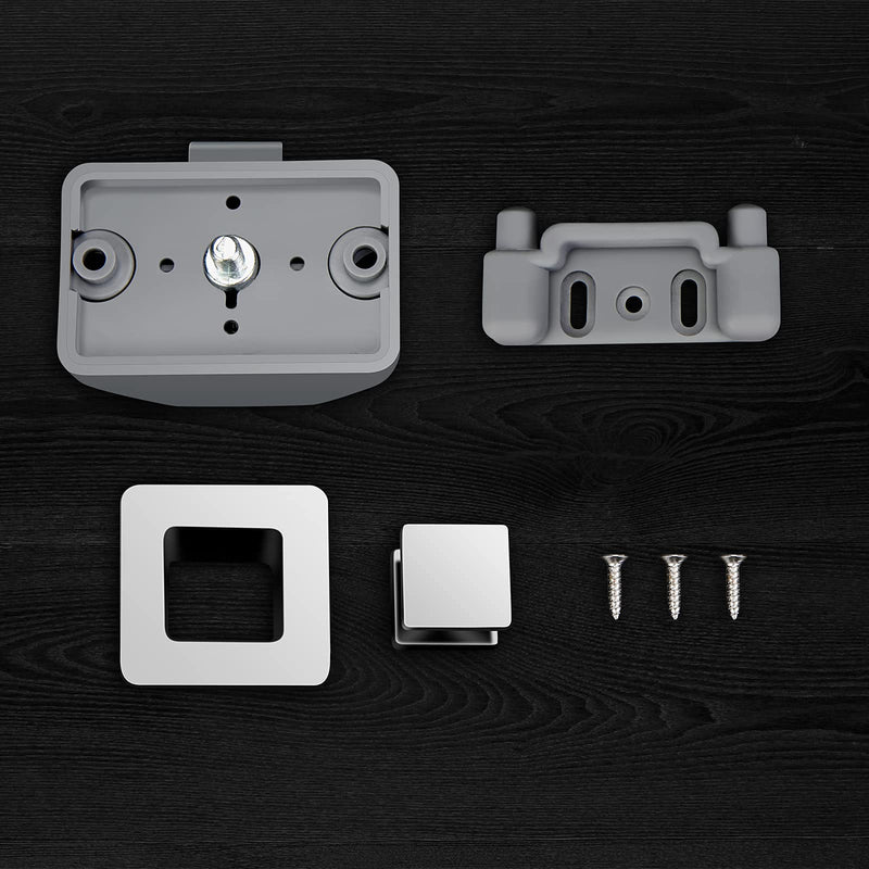 WELLUCK Keyless RV Push Cabinet Locks, Metal Push Button, 5 Packs Camper Cupboard Knob RV Compartment Latch Catches for Caravan Yacht Boat Motorhome Cabinet Drawer, Zinc Alloy Button & Solid Push Rod Push Button/5 Packs