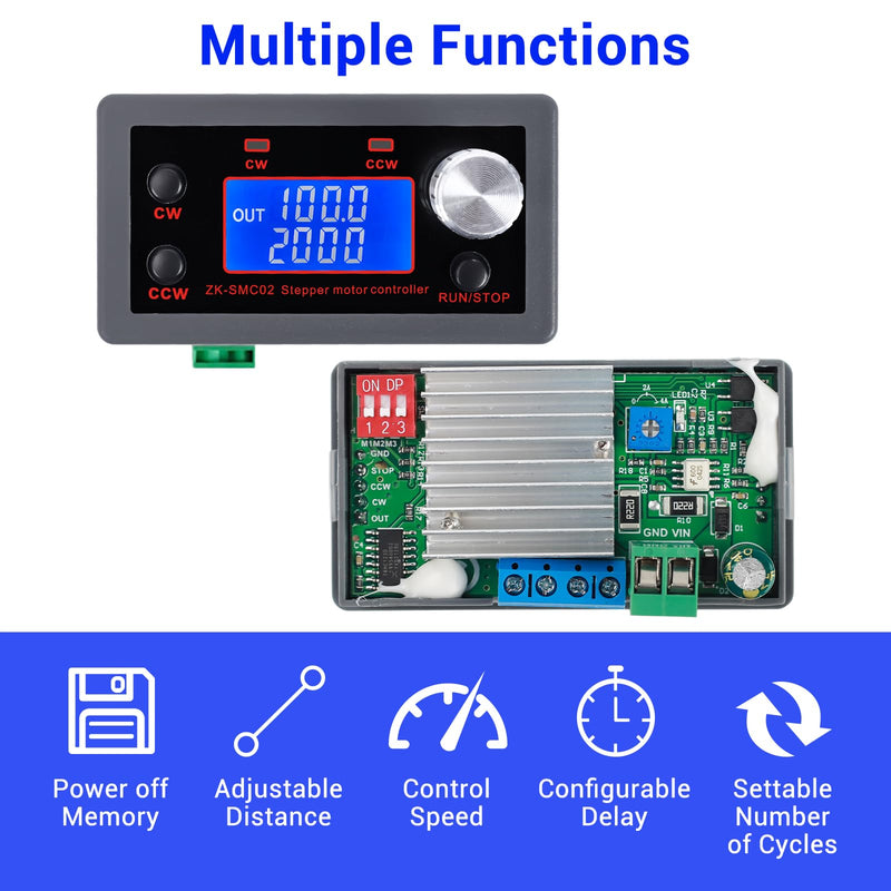 42 57 Stepper Motor Driver Controller Integrated Board Forward/Reverse Pulse Speed Angle Control Module PLC Serial Communication