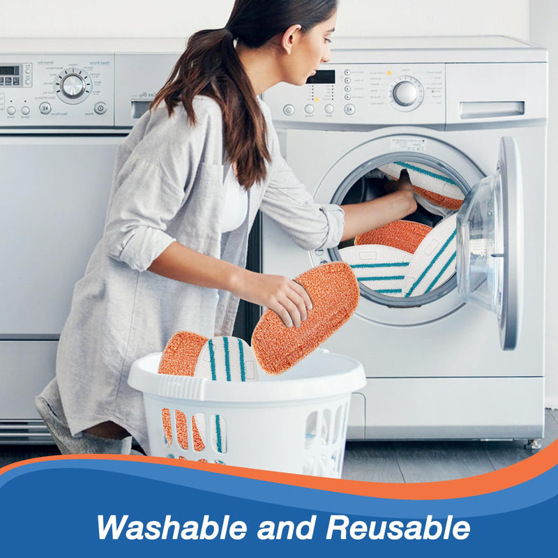8 Pack Steam Mop Replacement Pads Compatible with PurSteam Steam Mop Cleaner 10-in-1, 4 Upgraded Ultra Cleaning Pads and 4 Microfiber Steamer Washable Reusable Pads Replacement 4+4 Pack - NewNest Australia