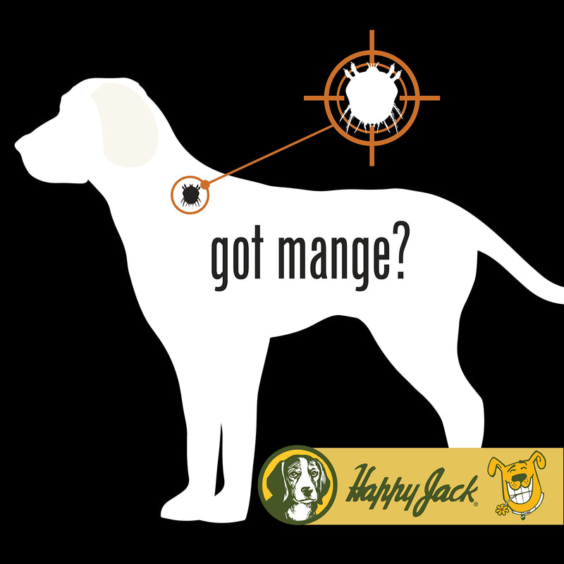 HAPPY JACK Mange Medicine & Treatment for Dogs & Horses - Brings Soothing Itch Relief to Severe Mange, Fungi, Allergies, Eczema & Most Dog Skin Irritation (8 oz)