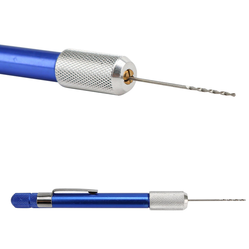 21PCS Carburetor Jet Drill Bits Pin Vise Set, Numbered 61-80 Mini Jeweler's Chuck Vice, Fine Tiny Miniature Metric Micro Wire Nano Tool For Jewelry Bead Making Crafts Orifice Drilling Wood DIY Carving