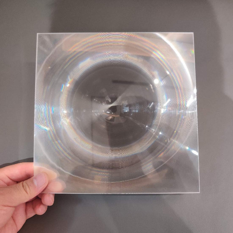 Fresnel Lens Magnifier, 200x200mm, Focal Length 210mm, Acrylic Lens (not Glass), for Physics Classroom, Solar Heating, Magnifiying, Fire Starter. (Focal Length 210mm)