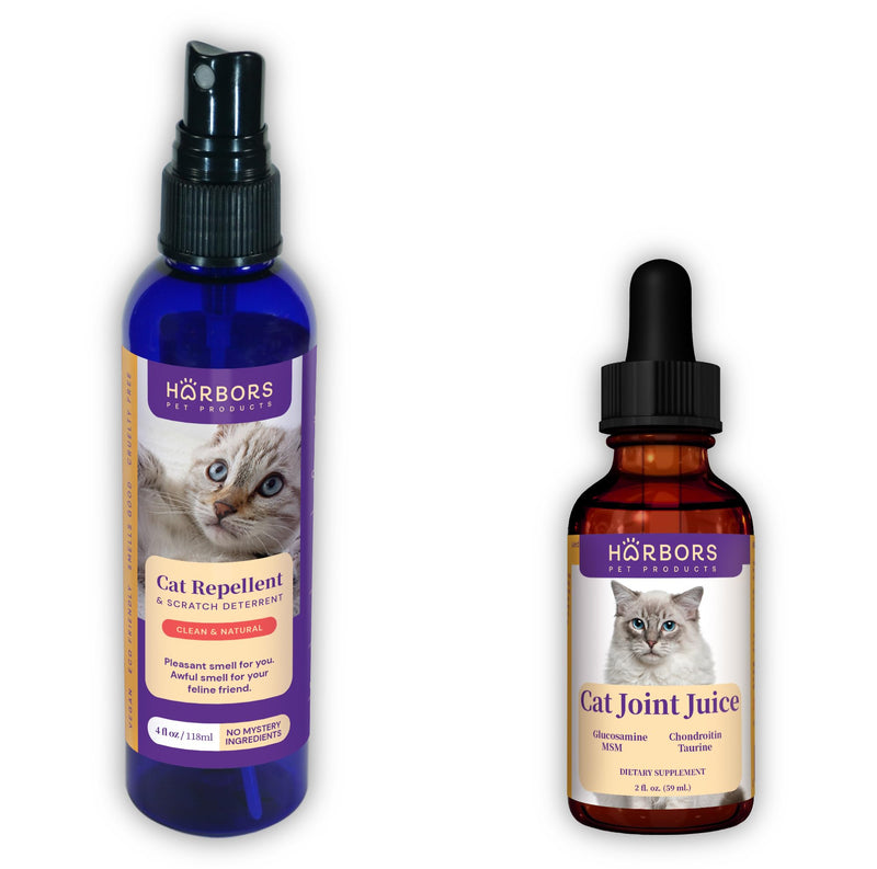 Harbors Cat Repellent and Cat Joint Supplement Bundle - Save by Buying Both