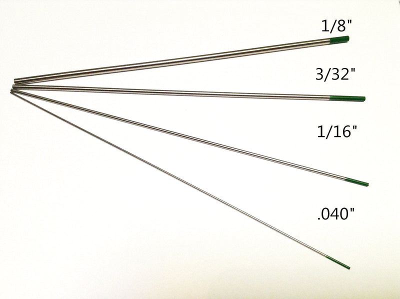 WeldingCity 10-pk Premium TIG Welding Tungsten Electrode Rod Pure (Green, EW-P) 1/16" x 7" | 10-pcs 1/16", 10-pk