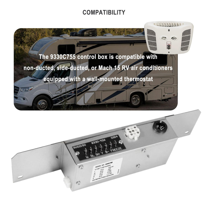Updated 9330C755 RV Air Conditioner Control Box Kit, Heat Ready AC Cool Control, Compatible with Coleman Mach 15 RV Air Conditioner Units with a Heat Strip