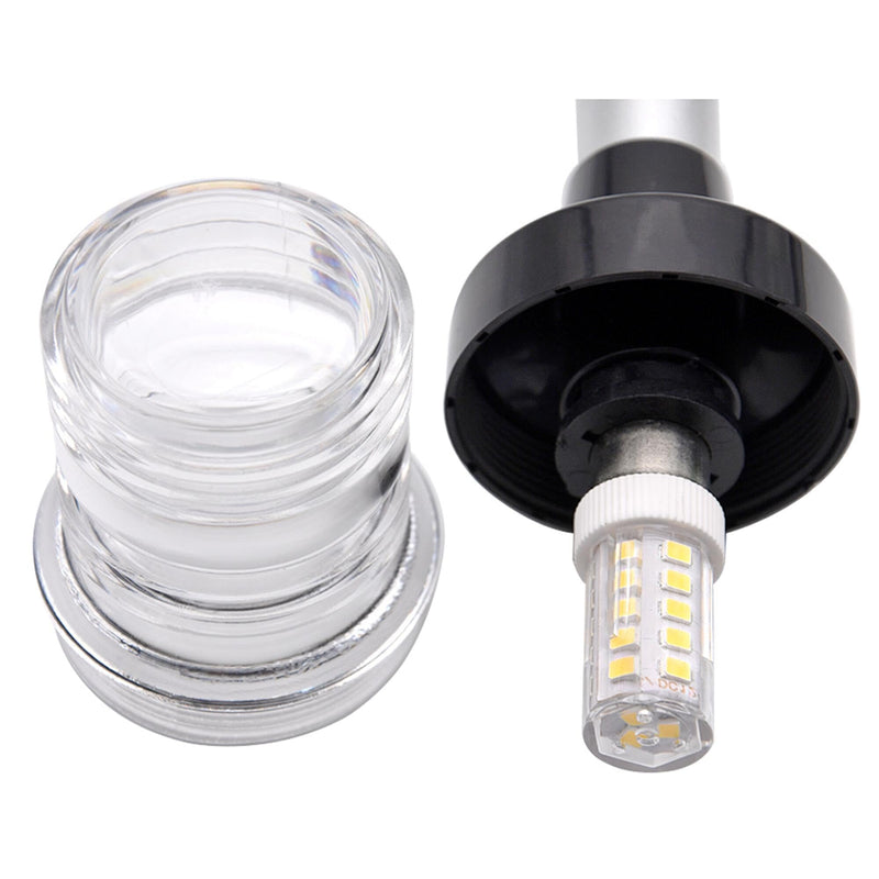 12" LED Boats Navigation Light Boat Anchor Light, Marine Waterproof Stern Anchor Light DC12~24V Sailing Signal Light 4000~4500K White (Size: 12inch) Size: 12inch