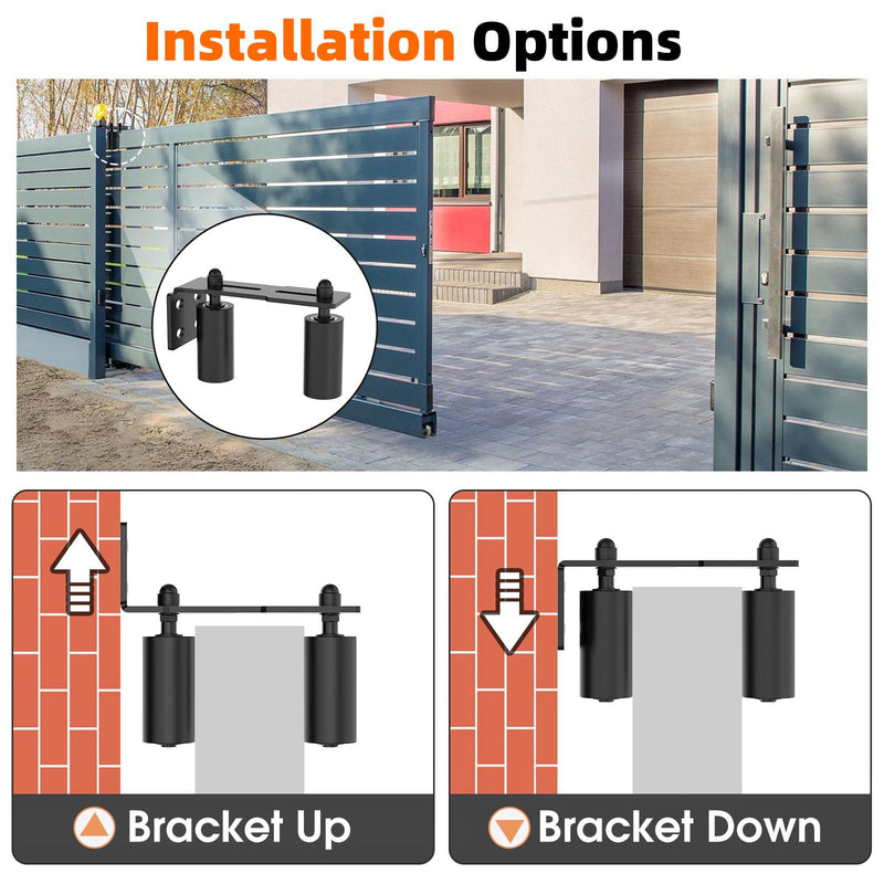 Heavy Duty Sliding Gate Guide Roller Hardware Kit, 4" Black Nylon Wheels with Steel L-Bracket, Adjustable Slide Gate Guide Roller for Rolling Door, Wood, Garage (Black-1pc, 4in) Black-1pc