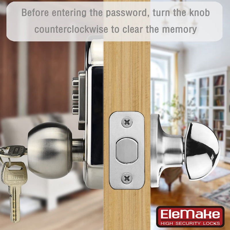 Keyless Entry Door Lock with Keypad - Keyless Deadbolt Lock, Digital Code Security Door Lock for Exterior Doors, Mechanical Lock with Stainless Steel 304 for Durability and Easy DIY Installation MKD001