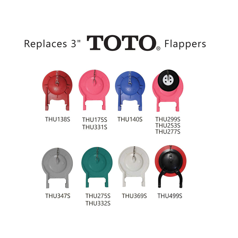 TOTO® Replacement Flapper for Select TOTO 3 Inch Flush Valve Tanks - THU500S 3 Inch (Pack of 1)