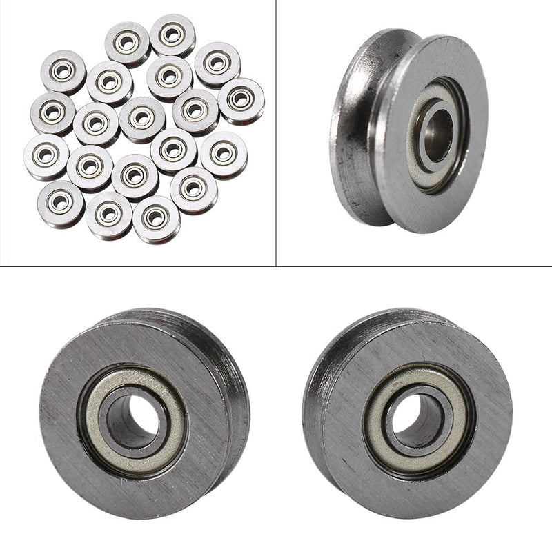 20pcs V623ZZ Miniature Steel V- Pulley Rail Ball Bearing Miniature Pulley Bearing Pulley 3x12x4mm for Rail Track Liner Motion System - NewNest Australia
