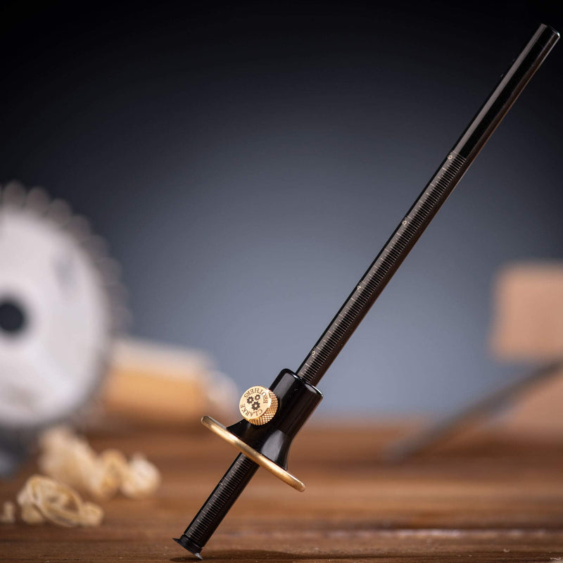 Clarke Brothers Wheel Marking Gauge - Woodworking Marking Scriber Kit With 2 Replacement Cutters - Wood Marking Tools With Graduated Inch & MM Scale - Wood Scribe Tool For Carpenter