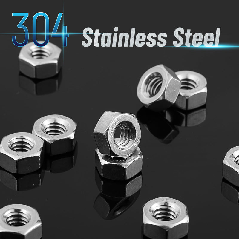 Bates- Stainless Steel Hex Nut, 1/4-20, 50 Pack, Stainless Steel Nuts, Hardware Nuts, Metal Nuts, Steel Nut, 1/4 Nut, 1/4-20 Nut, 1/4 20 Nut, 1/4-20 Nuts, 1/4 Nuts, 1/4 20 Nuts 1/4"-20