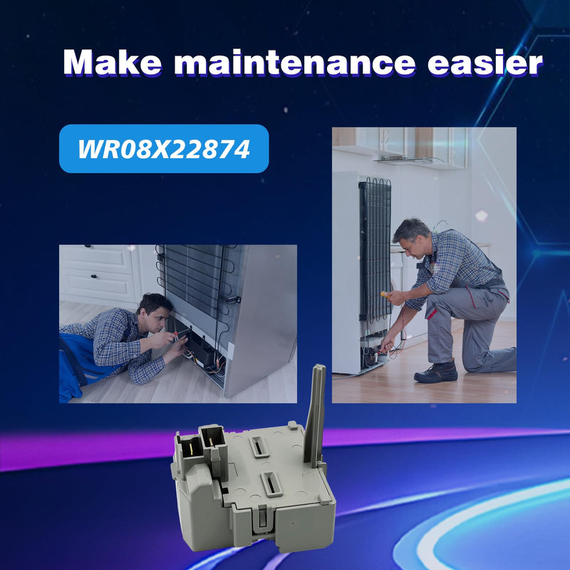 WR08X22874 Refrigerator Relay and Overload Kit for Refrigerator Compressor Start Device
