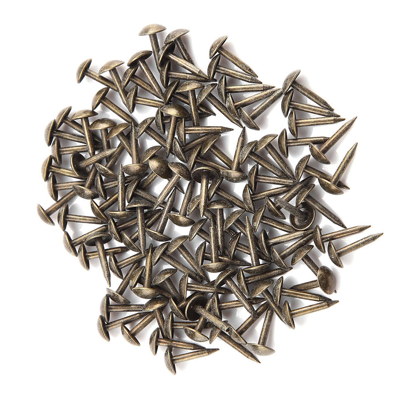 KIMISS Iron Staples for Furniture 100PCS Thicken Nails Fasteners 6x12mm Perfect for Wood Doors and Drum Assembly Heavy Duty Design 6*12MM