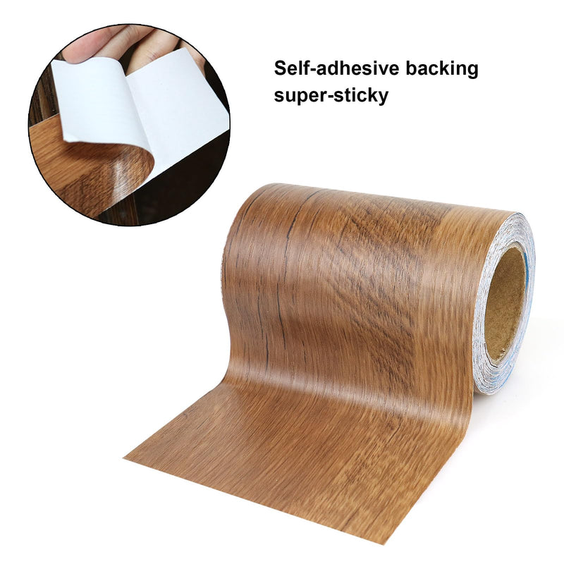 BOMEI PACK Wood Grain Repair Tape in Begonia Wood 4inch X 33ft,Self Adhesive Repair Patch for Furniture, Floors, Cabinets, Windows, Doors, RV, Home Decor and DIY Projects,1 Roll