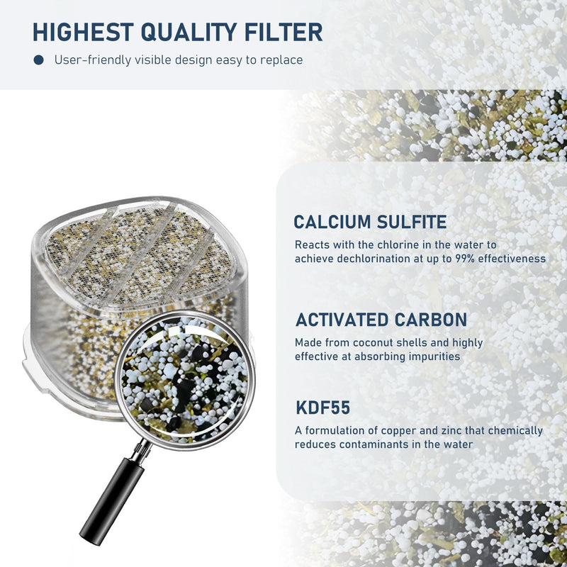 Baby Bath Tub Filter Device Cartridge Compatible with All Canopy Bath Tub Showerheads, Water Softener Filter for Hard Water, Reduce Chlorine and Harmful Substances, 3 Pack