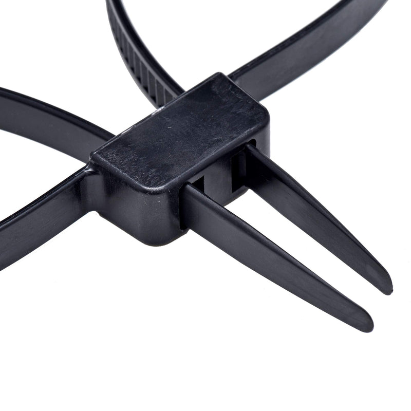 10 PCS Heavy Duty Strong 250-lb Police Zip Tie Handcuff Nylon Double Locking Cuffs Disposable Black Plastic Cable Tie, 27.5" Long