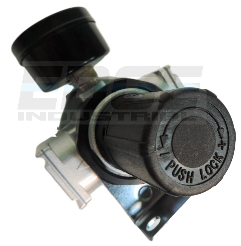 3/8" IN-LINE COMPRESSED AIR PRESSURE REGULATOR, 7 TO 150 PSI ADJUSTABLE, BRACKET, GAUGE