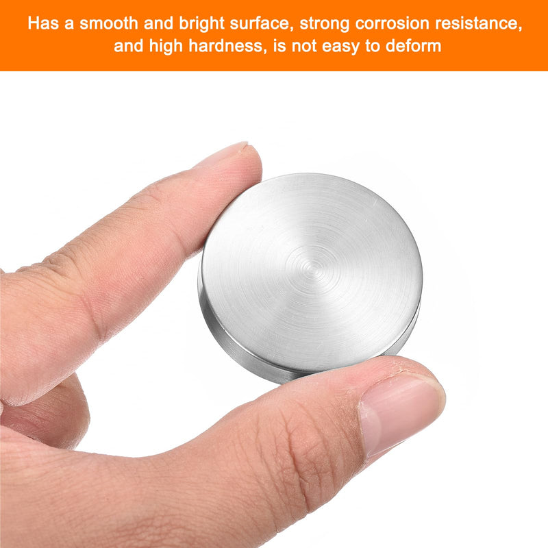 uxcell 12 Pcs Screw Covers Caps, Stainless Steel Mirror Screws Decorative Caps Cover Nails, Mirror Screws Fasteners for Sign Advertising Hardware Construction, 40mm Diameter, Silver