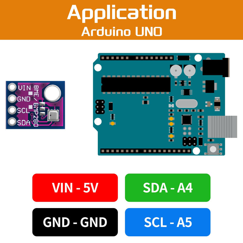 4pcs BME280 5V Sensor Module GY-BME280-5 Atmospheric Pressure Sensor Temperature Humidity Sensor I2C Interface Compatible with Arduino