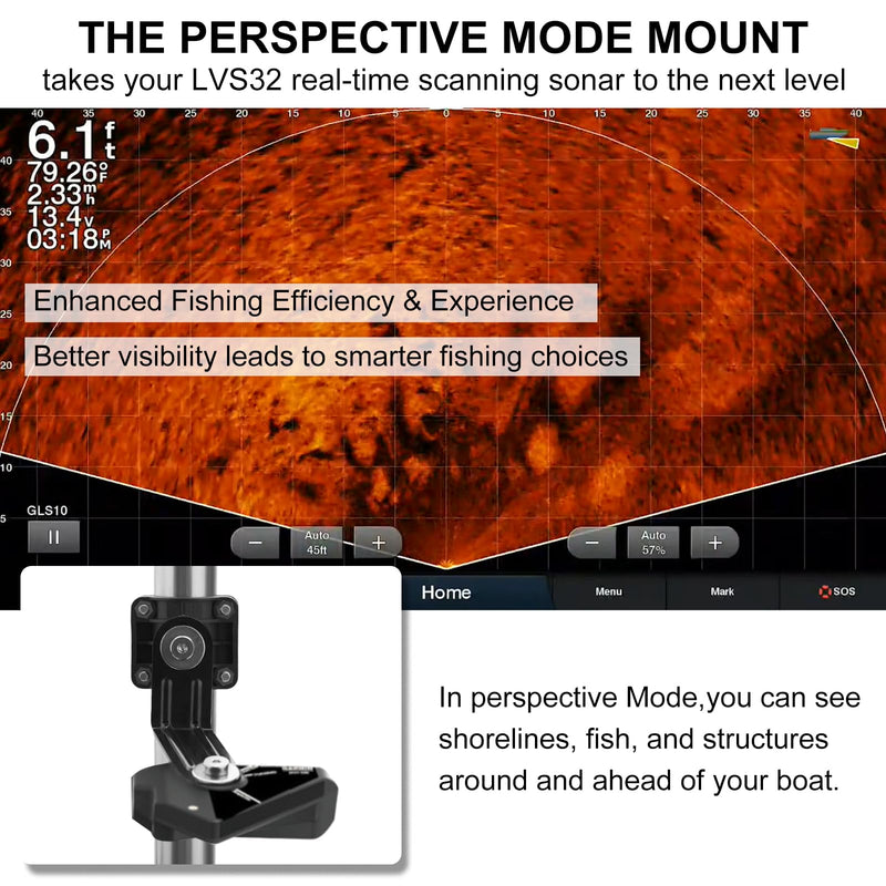 010-12970-00 Perspective Mode Livescope Mount Compatible with Garmin Panoptix LVS32 Transducer