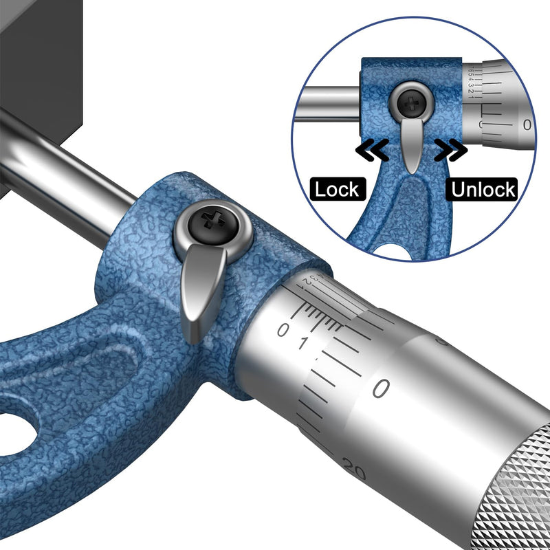 HDLNKAK Vernier Caliper 0.001", Outside Micrometer 0.001" and Stainless Steel Ruler, 0-6 Inch/0-150 mm High Precision Caliper, 0-1" Alloy Precision Micrometer Mechanical Toolkit Set.
