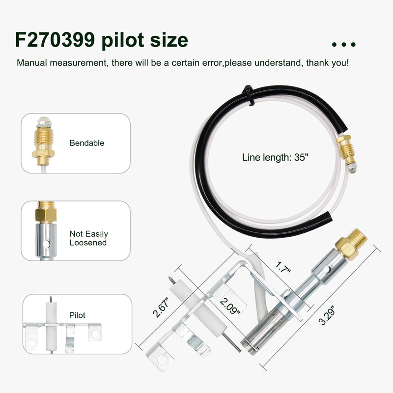 F270399 70358 Pilot ODS Assembly for Vent-Free Mr Heater Heatstar LPG Propane Heater Manual Gas Fireplace Pilot