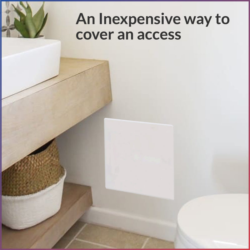 Access Covers - Outlet Covers for Drywall Patch - HIPS Access Panel Covers - 12"x12" Wall Access Door for Plumbing, Electrical Access - Textured, Paintable, No Springs or Hinges - American Built Pro Access Cover-White 12"x12" OD
