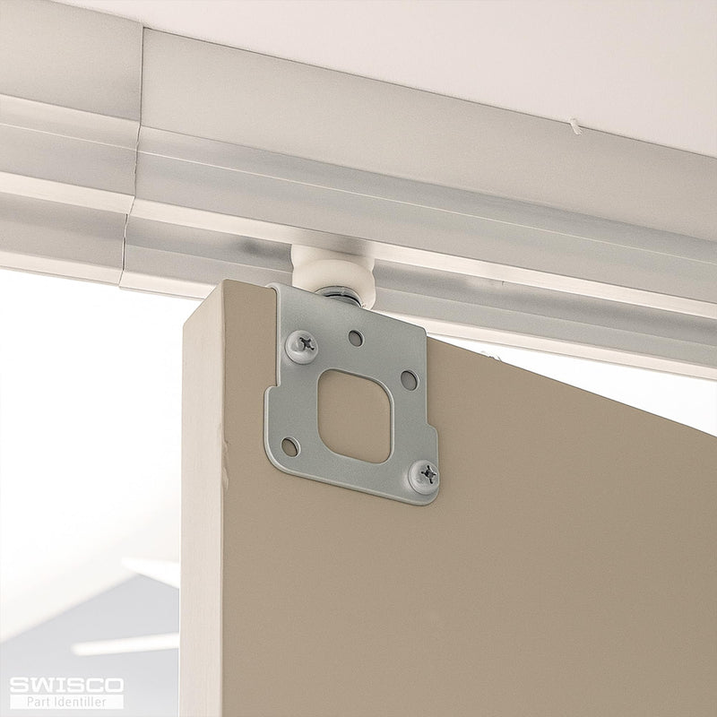 Brixwell Center Spring Loaded Roller Bracket Steel Material, Gray Finish, 1-3/4" Length, 1-3/4" Width, with 3/4" Roller Top Mount for Bi-Fold Closet Door Hardware Assembly, Pack of 5