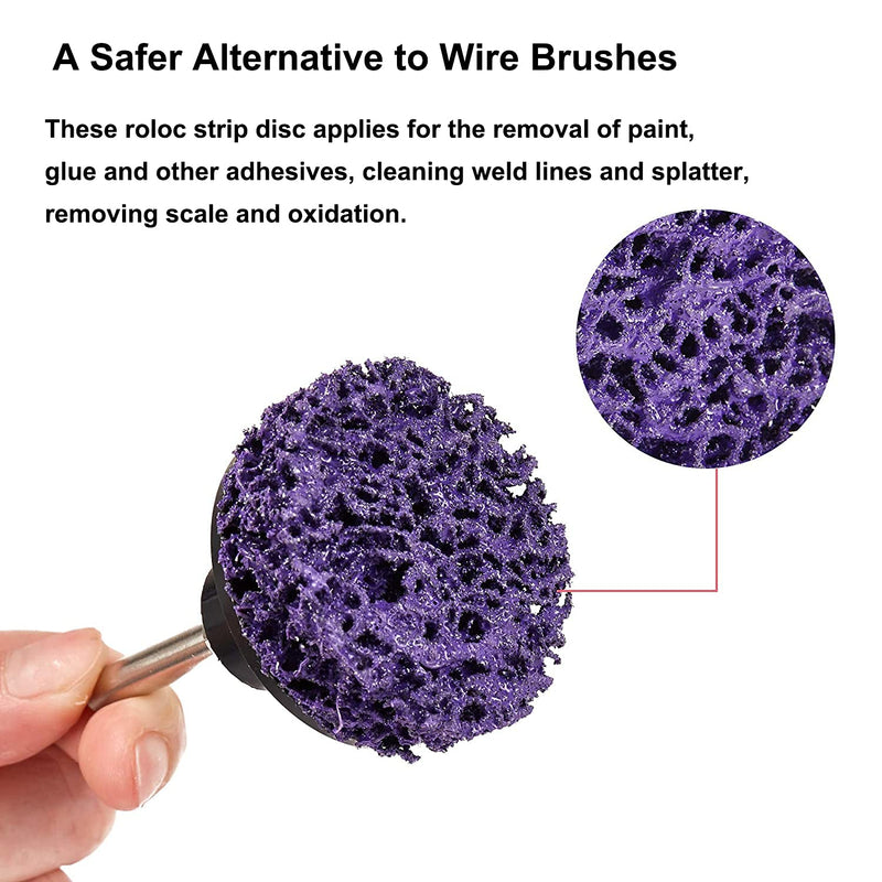 21 Pcs 2" Quick Change Easy Strip Discs Angel Die Grinder Attachments for Strips Paint, Cleans Welds, Removes Rust, Scale and Oxidation. 2" Pack 20
