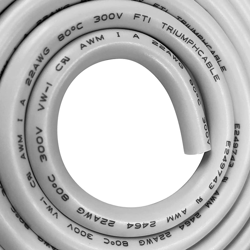 UHPPOTE UL2464 22AWG Gauge 6 Conductor Bare Copper Unshielded Alarm Security Burglar Cable Wire (100ft) 100 ft