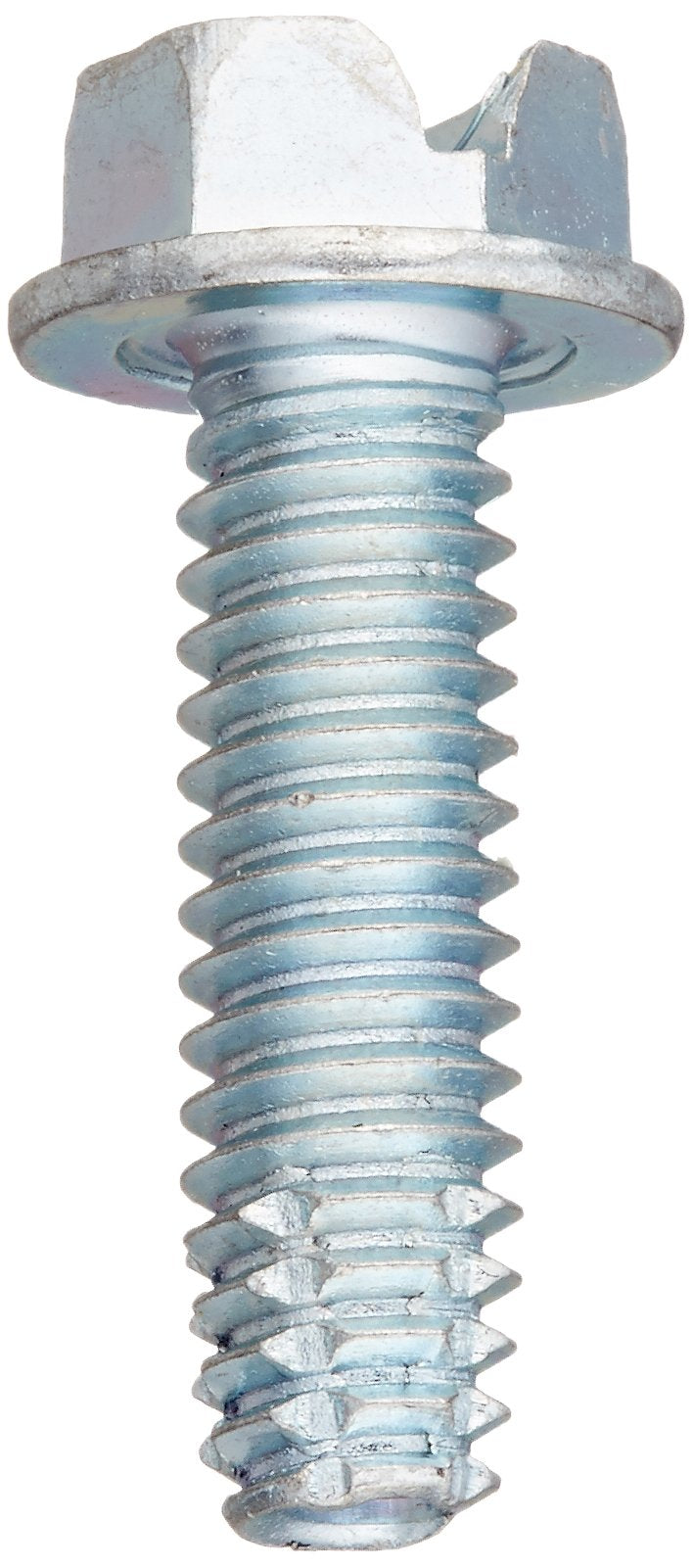 Small Parts 1212FSW Steel Thread Cutting Screw, Zinc Plated Finish, Hex Washer Head, Slotted Drive, Type F, #12-24 Thread Size, 3/4" Length (Pack of 50)