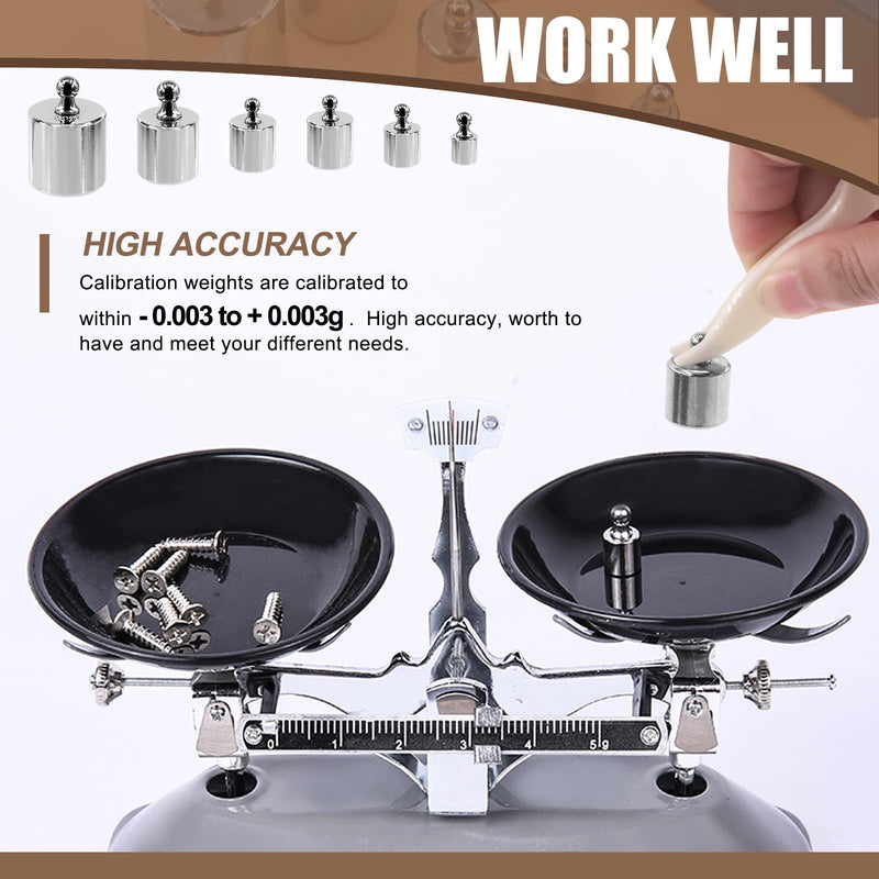 7Pcs 5 Sizes 5g 10g 20g 50g 100g Precision Steel Scale Calibration Weight Kit Test Weights Kits with Tweezers for Jewellery Scale and Digital Balance Scale Laboratory 200g Assortment Kit - NewNest Australia