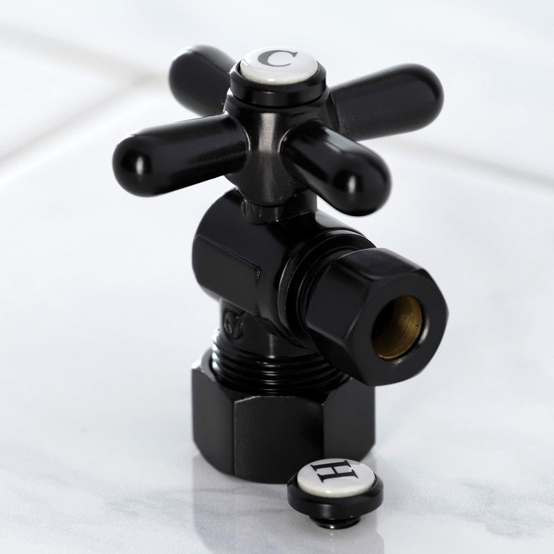 Kingston CC53300X Comp Quarter-Turn Angle Shut-Off Valve, Matte Black