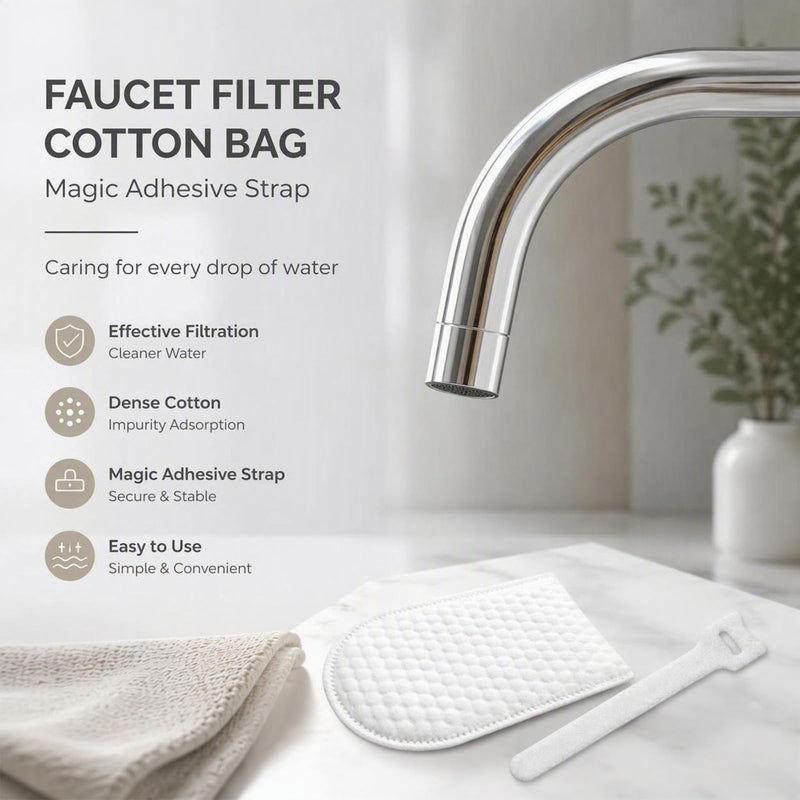 100 PCS Faucet Filter Bags,Water Filter for Sink Faucet,Cotton Filter Bag