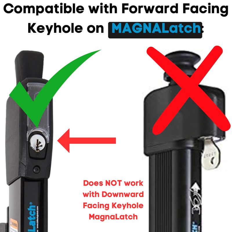 Magna Latch Series 3 Key Replacement for Magna-Latch Locks with Forward Facing Keyhole (New Style)-Key 313131 for Lokklatch-MagnaLatch Pool Gate Models with Robby's Cloud Key Float Keychain (12 Pack)