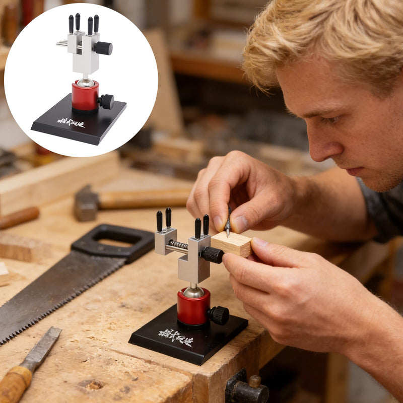 Mini Vise Table Top Clamp, Aluminum Alloy Small Bench Vice for Hobby Jeweler, 360° Rotatable Adjustable Workbench Tool for Jewelry Making DIY Project Craft Repair Tool