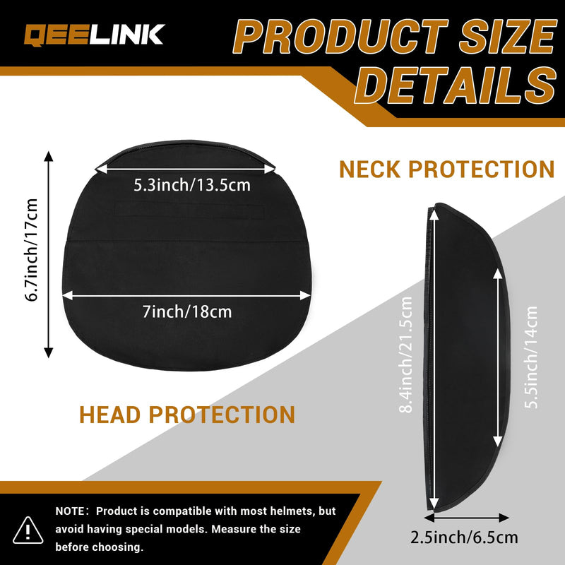 Welding Helmet Extended Cover and Bib Set ，Split Wrap-Around Design with Press Fit Seal for Full Neck and Head Protection, Welder Hood Accessories