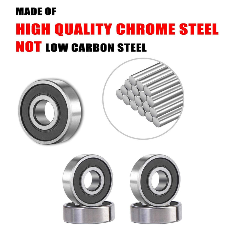 Donepart R16-2RS Bearings, 1 Inch ID x2 Inch OD x1/2" Thick C3 High Speed Pre-Lubricated and Double Rubber Sealed Ball Bearings for Machinery, Automotive Components, and Industrial Equipment. (2 Pack)